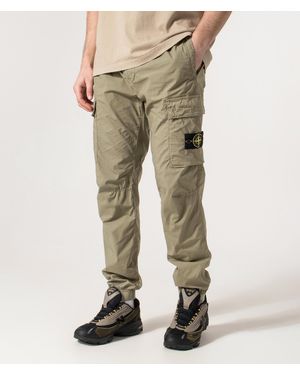 Stone Island Regular Tapered Fit Cargo Trousers - Natural