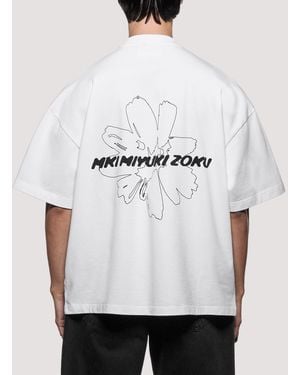 MKI Miyuki-Zoku Oversized Box Fit Wildflower T-Shirt - White