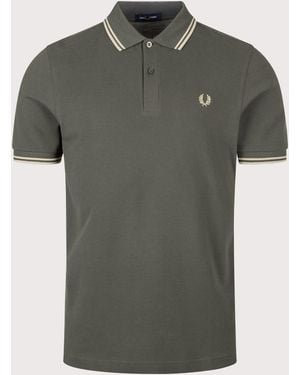 Fred Perry Regular Fit Twin Tipped Polo Shirt - Green