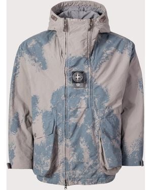 Stone Island Hand Painted David Light-Tc Parka - Blue