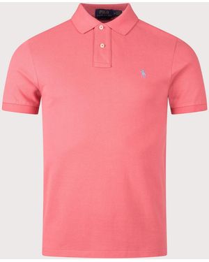 Polo Ralph Lauren Slim Fit Mesh Polo Shirt - Pink