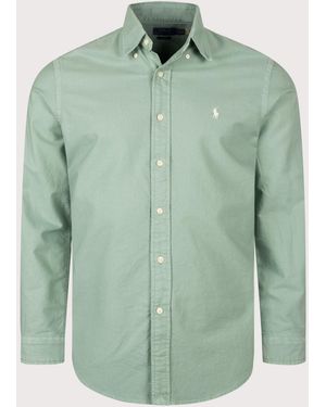 Polo Ralph Lauren Custom Fit Garment-Dyed Oxford Shirt - Green