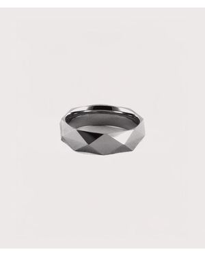 Mysterious Jeweller Geometric Tungsten Carbide Ring - White