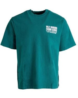 Willy Chavarria Logo-Print Short-Sleeve T-Shirt - Green