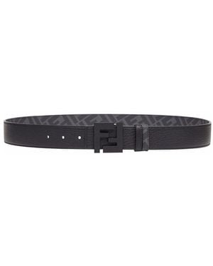 Fendi Reversible Logo-Buckle Belt - Black