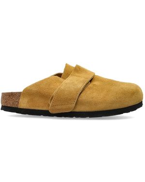 Birkenstock Loma Touch-Strap Suede Mules - Brown