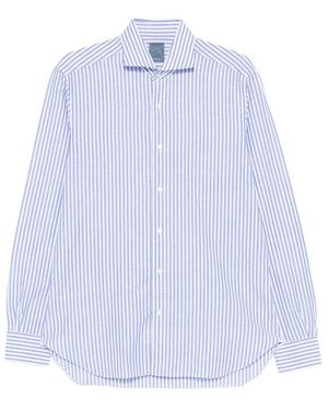 Barba Napoli Striped Shirt - Blue