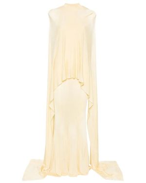 Self-Portrait Dress With Cape Detail - Natural
