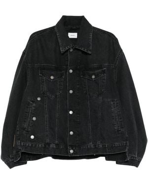 Haikure Button-Fastening Denim Jacket - Black