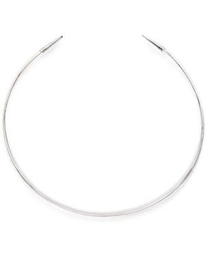 LAG World Spike Choker Necklace - White