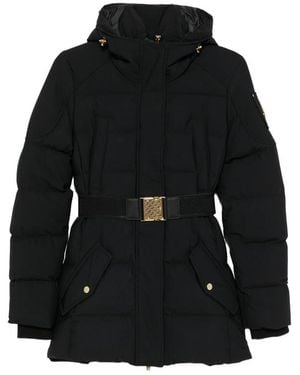 Moose Knuckles Belted Hooded Jacket - Black