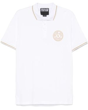 Versace Jeans Couture Logo-Embroidered Polo Shirt - White