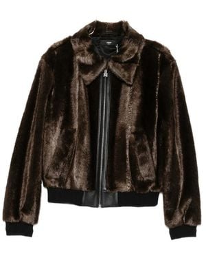 Amiri Faux-Fur Paneled Jacket - Black