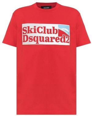 DSquared² Logo-Print T-Shirt - Red