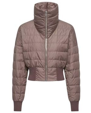 Moncler Rick Owens Cropped Down Jacket - Brown