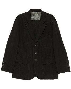 Ziggy Chen Single-Breasted Notched-Lapels Jacket - Black