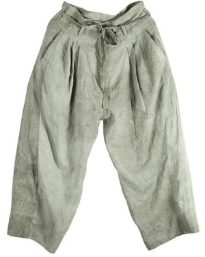 Ziggy Chen Pleated Trousers - Green