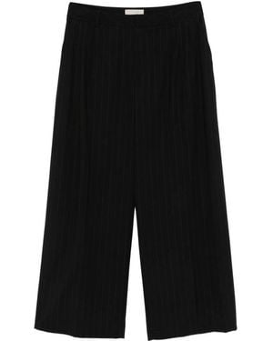 THESTROY Inno Pleated Wide-Leg Trousers - Black