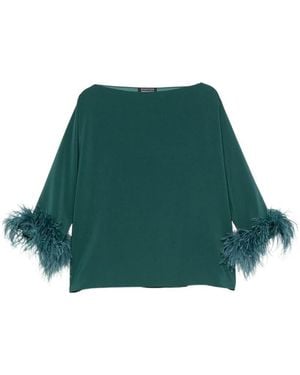 Gianluca Capannolo Laura Feather-Trim Top - Green