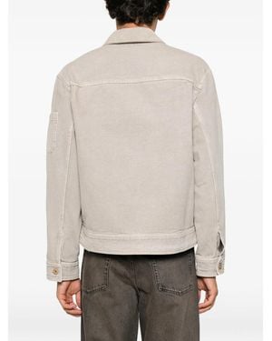 A.P.C. A. P.C. Zip-Up Corduroy-Collar Jacket - Natural