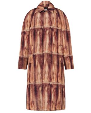 Moschino Abstract Printed Coat - Brown