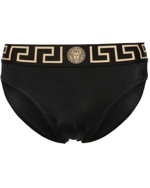 Versace Greca Border Swim Briefs - Black
