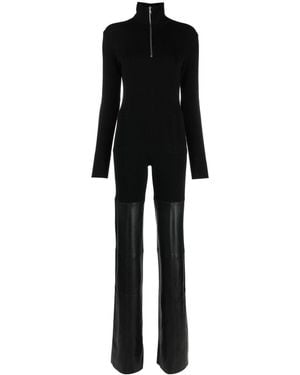 GUDU Funnel-Neck Straight-Leg Jumpsuit - Black