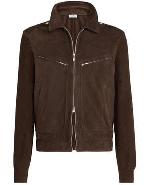 Brunello Cucinelli Suede Jacket - Brown