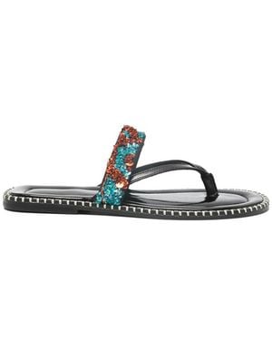 Dries Van Noten Sequin-Embellishment Sandals - Blue