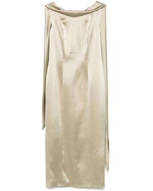 Fely Campo Sash-Detail Midi Dress - Natural