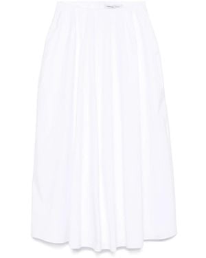 Carven Cotton Midi Skirt - White