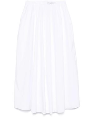 Carven Cotton Midi Skirt - White