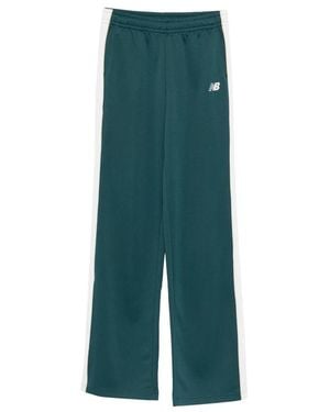 New Balance Interlock Side-Stripe Track Trousers - Green