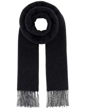 Fendi And Ivory Cashmere Scarf - Black