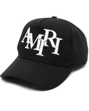 Amiri Staggered-Logo Cap - Black