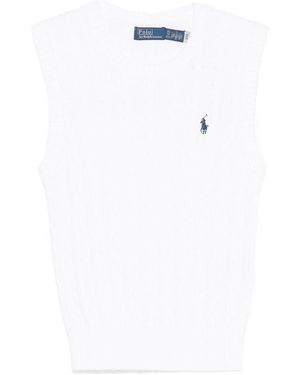 Ralph Lauren Logo-Detail Vest - White