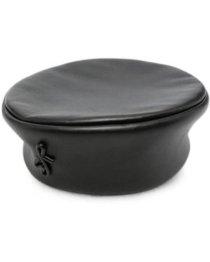 Ruslan Baginskiy Solid Pillbox Hat - Black