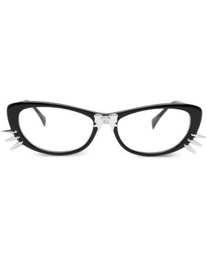 YVMIN Bowknot Kitten Whisker Cat-Eye Glasses - Black