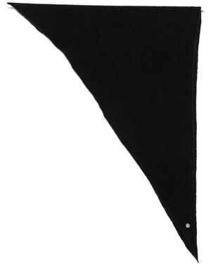 Roberto Collina Triangular Knitted Scarf - Black