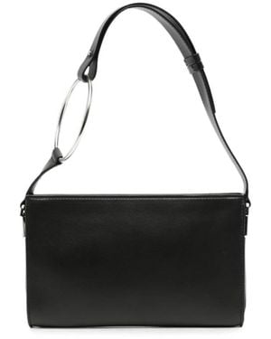 Dondup Ring-Handle Leather Tote Bag - Black