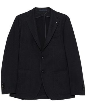 Tagliatore Textured Single-Breasted Blazer - Black