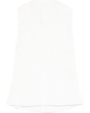 Co. Plisse Top - White