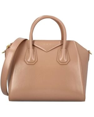 Givenchy Antigona Leather Small Tote Bag - Natural