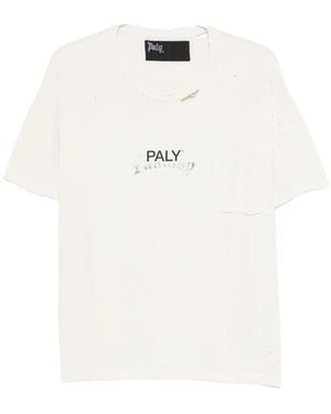Paly Hollywood Distressed Logo T-Shirt - White