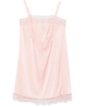 Simone Rocha Lace-Trim Mini Dress - Pink