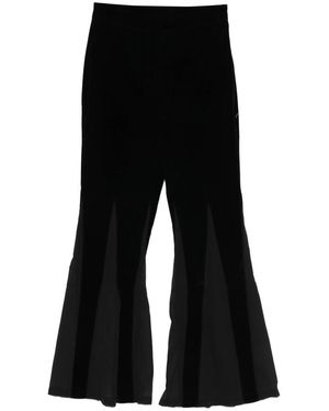 Never Fully Dressed Velvet Flared Trousers - Black