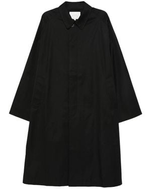 Studio Nicholson Crowe Buttoned Trench Coat - Black