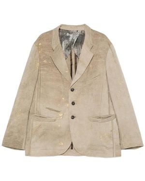 Ziggy Chen Notched-Lapels Blazer - Natural