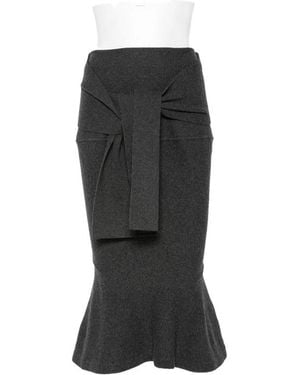 Jacquemus The Fiocco Tie-Fastening Flounce-Hem Skirt - Black