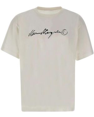 MM6 by Maison Margiela Signature-Print T-Shirt - Grey